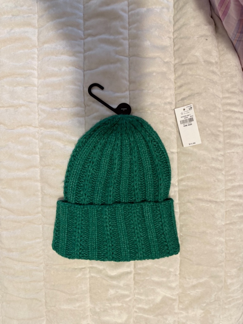 Old Navy Green Ribbed Knit Beanie